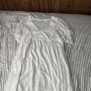 ARULA White Textured Dress